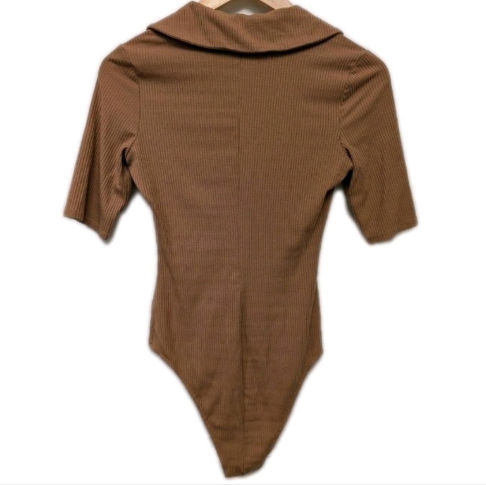 REFORMATION Rita Ribbed Stretch-Tencel Lyocell Bodysuit Size Small - Picture 5 of 8